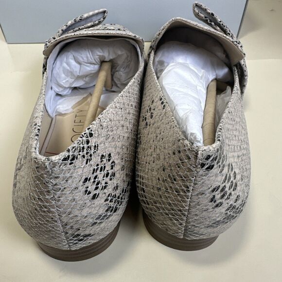 Sole Society So Tamani Women's Flat Loafers Tan Snakeskin Size 10 Runs Large - Picture 5 of 11